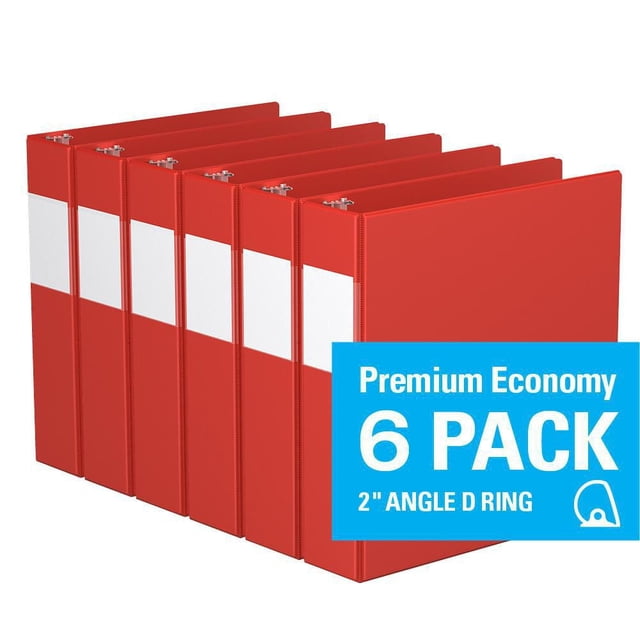 Davis Group, Premium Economy, D Ring, Binder, 6 Pack, 2"