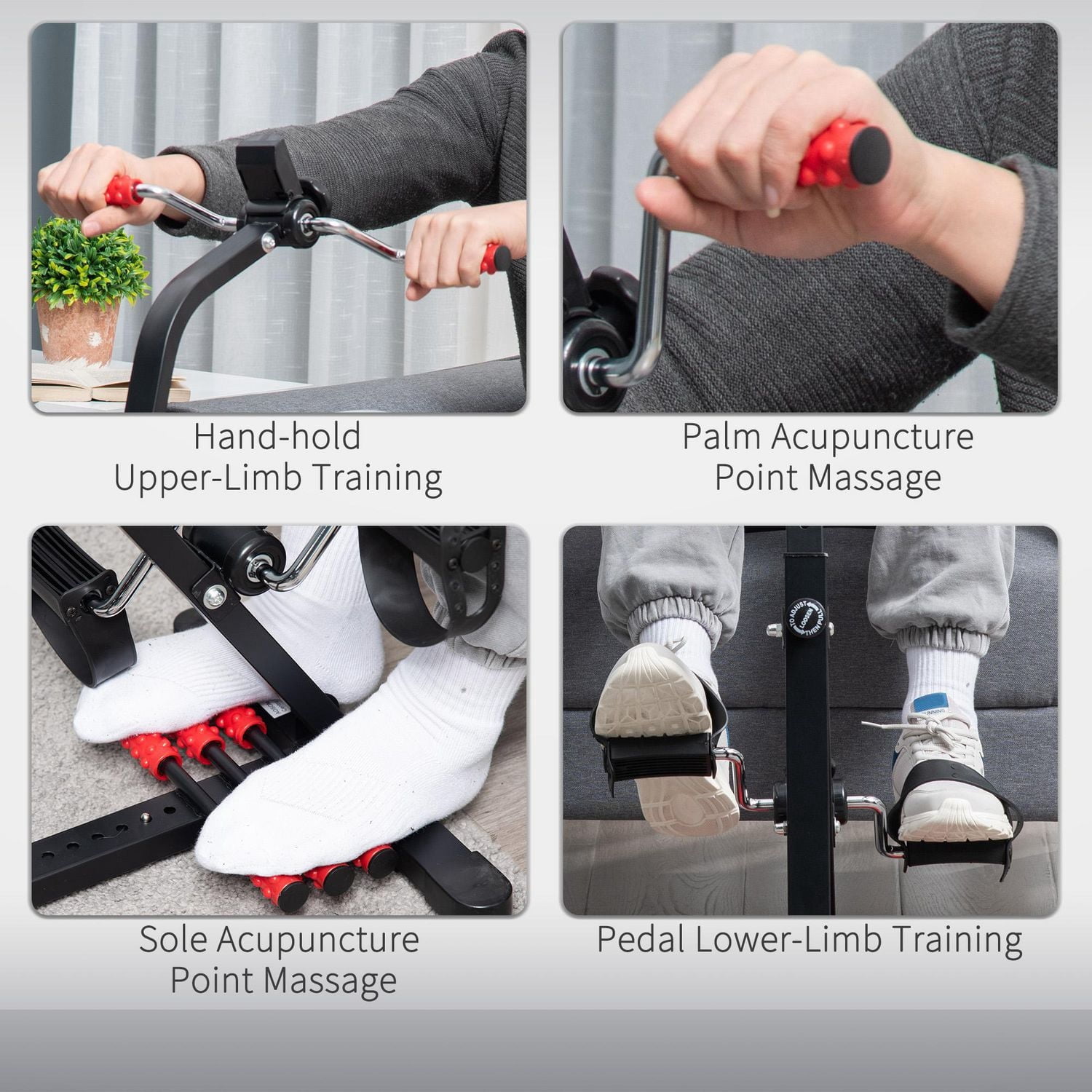 Soozier Pedal Exerciser Rehabilitation Exercise Bike for Seniors and Elderly