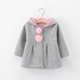 thumbnail image 1 of Jackets for Girls Girls' Hooded Jacket Spring And Winter New Style Small And Medium-sized Children's Cute Rabbit Ears Trendy Style Toddler Jacket on Clearance, 1 of 4