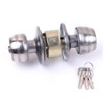 thumbnail image 3 of NIYANGLE 1Set Silver Stainless Steel Round Door Knob Lock for Bedroom Interior Doors with Keyed Entry and Anti Rust, 3 of 8