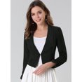 thumbnail image 2 of INSPIRE CHIC Women's Cropped Notched Lapel Blazer Long Sleeve Jacket, 2 of 6