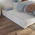 thumbnail image 4 of Lit Plateforme en Bois Portland Simple TG avec Pied de Lit Assorti et Tiroir-Lit, Blanc, 4 of 24