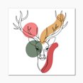 thumbnail image 3 of Designart Minimalisme Cerf de Noël Tons Terre Art Mural Moderne et Contemporain sur Toile, 3 of 4