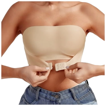 Women's Comfortable Sexy Transparent Shoulder Strap Cordless Backless Spongeless Bra with Convertible Straps for All Seasons