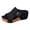 Noir, variante sur Sandales à Plateforme à Semelles Compensées en Liège pour Femmes, Confortables, Antidérapantes, Chaussures de Marche, Mode, Cloutées, à Bride à Boucle, Sandales Habillées, Noir, Taille 8