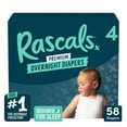thumbnail image 1 of Rascals Overnight Diapers, Size 4-6, Carton, 58 Count, 1 of 1
