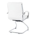 thumbnail image 5 of Office Star Guest Faux Leather Chair in White with Chrome Base, 5 of 5