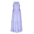 thumbnail image 4 of Gspmoly Robes pour Femmes Grande Taille, Robe Longue d'Été Décontractée pour Femmes à Col Rond, Unie, à Bandage, Sans Manches, Offres de Robes de Vacances pour Femmes, 4 of 6