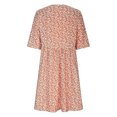 thumbnail image 4 of Robe d'Été pour Femmes 2024 Mode Grande Taille Col en V Uni Courte à Boutons Douce Tempérament Robe Florale Rabais de 50 % Liquidation!, 4 of 6
