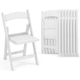 thumbnail image 1 of Costway 8 Pack Resin Folding Chairs with Padded Seat All-Weather Resin Frame Patio, 1 of 8