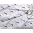 thumbnail image 1 of Soimoi Blue Silk Fabric Be Smart Dont Start Text Print Fabric by the Yard 42 Inch Wide, 1 of 2
