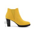 thumbnail image 5 of Allegra K Bottines Chelsea à Talons Blocs Bout Rond pour Femmes Jaune 6.5, 5 of 5