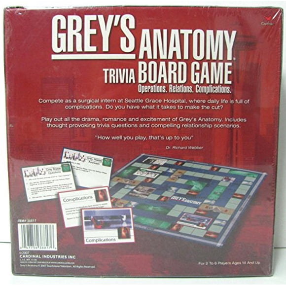 5Star-TD Jeu de Société de Trivia d'Anatomie de Grey