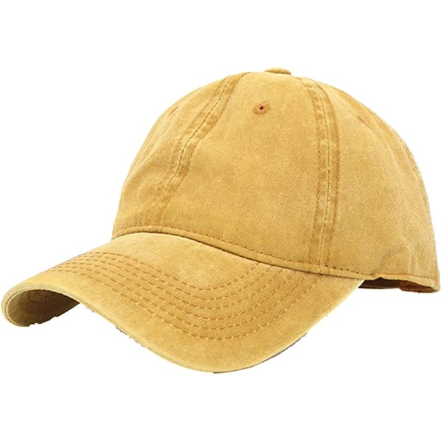 LinYooLi Retro Solid Baseball Cap for Women Men Trendy Denim Feel Soft Adjustable Skullcap Hats All Season Casual