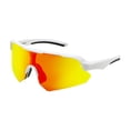 thumbnail image 1 of Lunettes de soleil à visière blanche et orange Athletic Works, 1 of 5