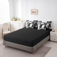 thumbnail image 4 of YST Grey Leopard Print Bedding Set 7 Piece Twin Black Silver Gray Abstract Geometric Bed In A Bag Grid Cheetah Comforter Set With Sheets For Adults,Wildlife Animal Check Bed Set, 4 of 5
