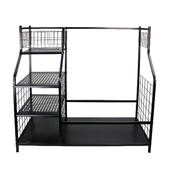 Tignapoo Support de Sac de Golf en Métal Noir - Sans Roues, Étagère de Rangement pour Club de Golf, Support d'Équipement d'Entraînement, Design Compact (37.6 x 16.0 x 34.5 Po)