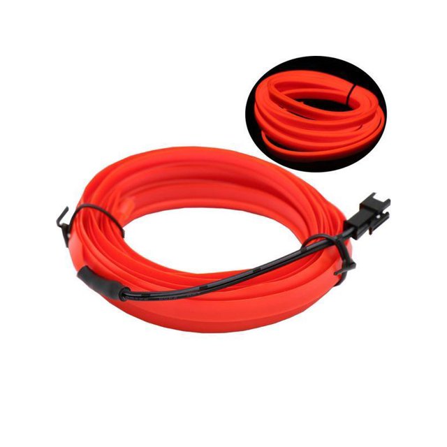 EL 12V LED Car Glow Wire Neon Lights for Car Interior Exterior Cold Wire LED Lights DIY Decorative Atmosphere Strip Lights