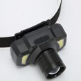 thumbnail image 3 of Outdoor Headlight, High Elasticity Adjustable Angles Rechargeable LED Headlight High Brightness Long Battery Life  For Illumination Black, 3 of 8