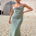 thumbnail image 4 of Women‘s Long Bodycon Dress with Spaghetti Straps, 4 of 7