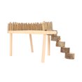 thumbnail image 4 of Hamster Plate-Forme d'Escalade Bois Naturel Stable Hamster Multifonction avec Échelle Rotative pour Petits Animaux de Compagnie, 4 of 14