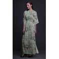 thumbnail image 4 of Bimba Robe Longue d'Été en Rayonne à Imprimé Géométrique Damassé, Manches Kimono, Fente, X-Grand, 4 of 6