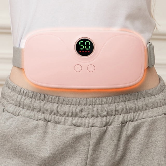 TopLLC Home Essentials, Warm Belt Vibration Hot Pressing Abdominal Massage Intelligent Heating Waist Protection Tool For Girls During Menstruation 4-speed Vibration/heating Mode Warm Palace Belt