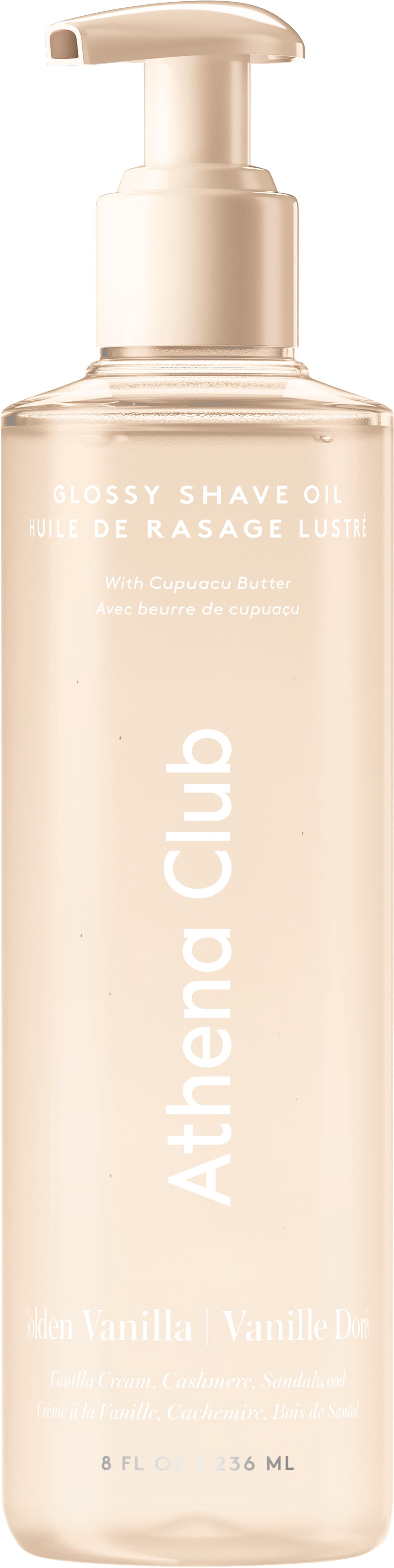 Athena Club Huile de Rasage Brillante, Vanille Dorée, 236 ml
