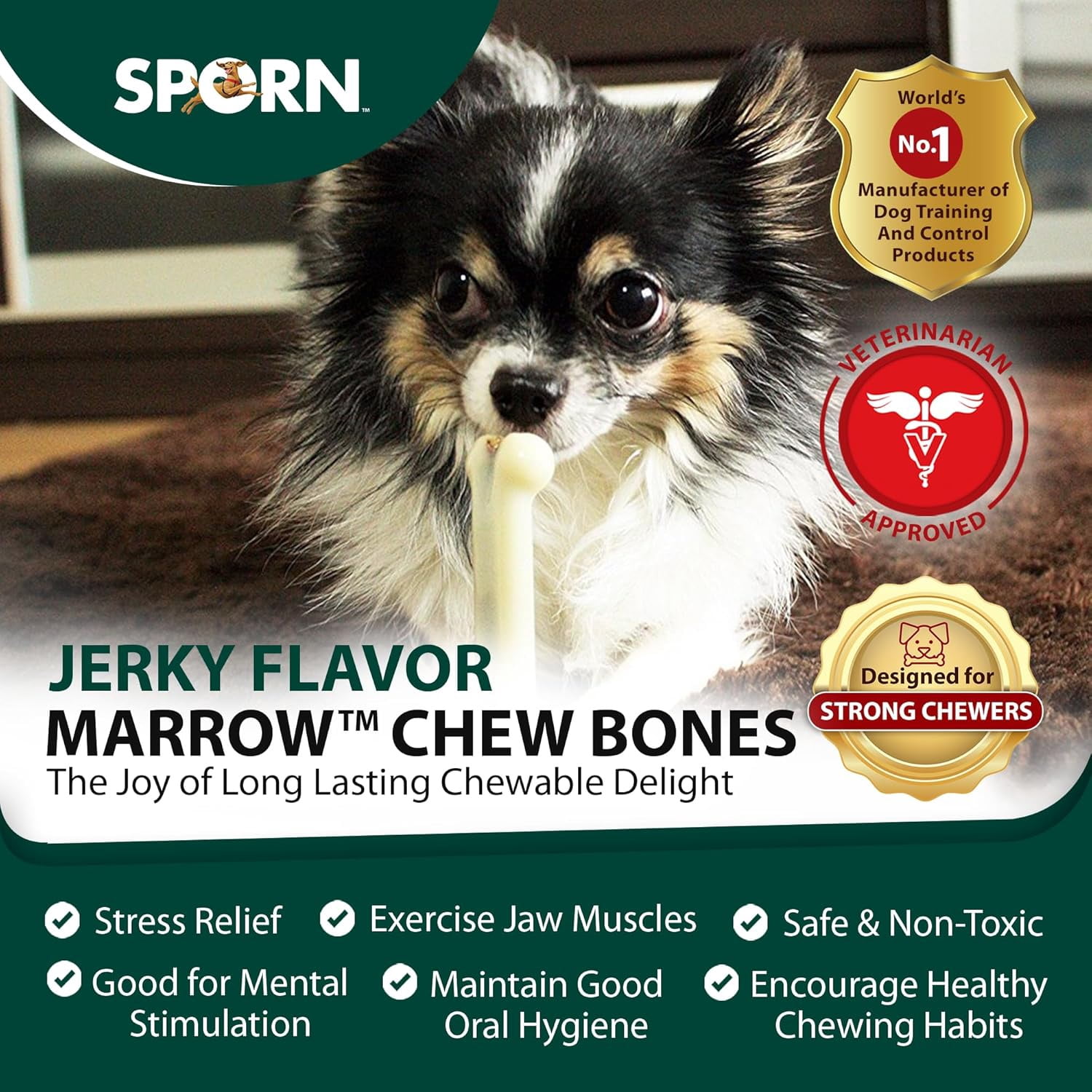 Os À Mâcher Durables Pour Chiens Sporn Pour Mâcheurs Agressifs, Jouets À Mâcher Au Goût De Viande Séchée Pour Grands Chiens, Fabriqués En Nylon Résistant, Sans Gluten Et Non Toxique, Grand