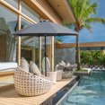 thumbnail image 5 of Four Seasons Courtyard 9 Foot Crank Lift Auto Tilt Patio Umbrella, Gray, 5 of 5