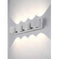 thumbnail image 2 of Tubicen Lighthouse Series White Aluminum 40W LED Dimmable Bathroom Wall Light, 2 of 6
