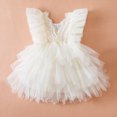thumbnail image 4 of Robe d'Été pour Tout-Petits Manches à Volants Tutu pour Filles Robe Féerique Robe en Tulle pour Tout-Petits 4-5 Ans, 4 of 4