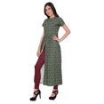 thumbnail image 2 of Moomaya Robe Tunique à Fente avant pour Femmes, Manches Courtes, Kurti Imprimée, Tenue d'Été, 2 of 5