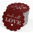 thumbnail image 4 of Inkdotpot Real Silver Foil Made With Love Text Tags Favor Hang Paper Tags 100 Pieces, 4 of 6