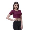 thumbnail image 4 of Moomaya T-shirt Court à Col Rond pour Femmes, Manches Courtes, Été, Coupe Ample, 4 of 7