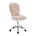 thumbnail image 1 of Chaise de Bureau sans bras Cassia Faux Flokati, Blush, 1 of 8