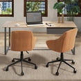 thumbnail image 2 of Giantex Chaise de Bureau à Domicile en Cuir, Chaise d'Ordinateur Pivotante à Roulettes avec Hauteur Réglable, 2, 2 of 6