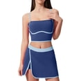 thumbnail image 3 of Sentmoon Tenues pour Femmes Ensembles 2 Pcs Robe de Vacances Bretelles Spaghetti à Blocs de Couleur Robe Bohème Col en V Sans Manches Coupe Ample Robe de Style Professionnel Décontracté pour Femmes Sorties pour Mamans Quotidien et Décontracté m, 3 of 9