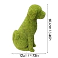 thumbnail image 3 of Flocking Animal Desktop Ornament Decorative Peeing Dog Topiary Green Figurine Home, 3 of 8