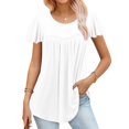 thumbnail image 2 of Blouses pour Femmes T-shirt Imprimé pour Femmes Blouse à Manches 3/4 Col Rond Hauts Décontractés, 2 of 9