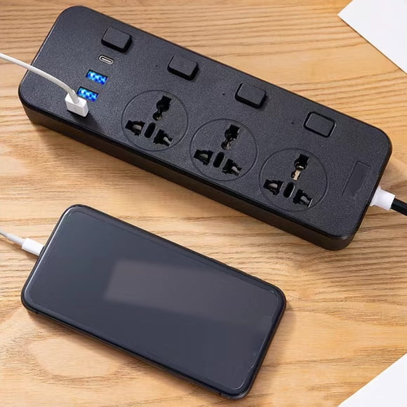 tumgatte Socket USB Plug Board For Home Office Dormitory Travel Multi-functional Patch Panel Multi Hole Toggle Wiring Plug Board Clearance