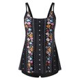 thumbnail image 4 of EGNMCR Swimsuit Women Two Piece Bathing Suits Floral Print Tank Tops With Boyshorts Tummy Control Swimming Suits,, 4 of 6