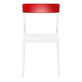 thumbnail image 3 of Pemberly Row Chaise de Salle à Manger pour Patio Intérieur/extérieur en Blanc Transparent Rouge, 3 of 8
