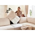 thumbnail image 4 of HONBAY Canapé Sectionnel Modulable en Velours Côtelé Convertible en Lit pour Salon, Beige, 4 of 9