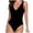 Black, variant on IROINID Womens One Piece Swimsuits Deep V Neck Bathing Suit Solid Color Backless Swimming Suits Gift for Wife Purple XL