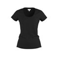 thumbnail image 2 of T-shirt à Manches Courtes en jersey Tricoté Confortable à Encolure en U pour Femmes, 2 of 5