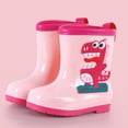thumbnail image 2 of Rain Boots for Kids, Dinosaur Print, Slip Resistant, Waterproof Rubber Construction, Blue Color, Short Shaft Design, Size 24, 2 of 4