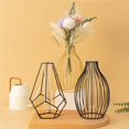 thumbnail image 1 of Flower Vases with Iron Art Frame Simple flower vases Family Flower Rack Tabletop Display Holder for Wedding Table Office Living Room Decor, 1 of 9