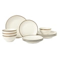 thumbnail image 1 of Thyme & Table Everest Collection 12-Piece Stoneware Dinnerware Set, White, 1 of 7