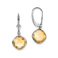 thumbnail image 2 of Boucles d'Oreilles Pendantes à Levier en Citrine Jaune 8.00 Carats en Argent Sterling, 2 of 3